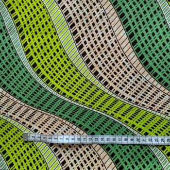 Preview: GREEN WAVE Afrikanischer Wax Print Stoff